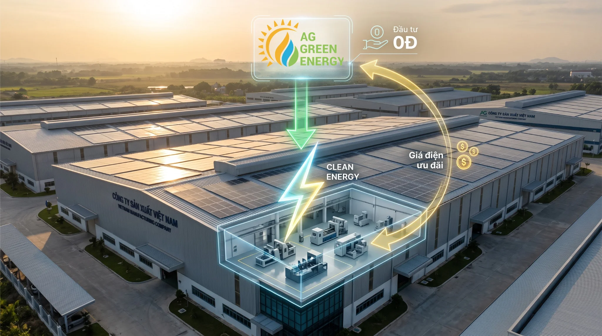 Thuê năng lượng mặt trời 0 đồng LifeGrid và An Gia