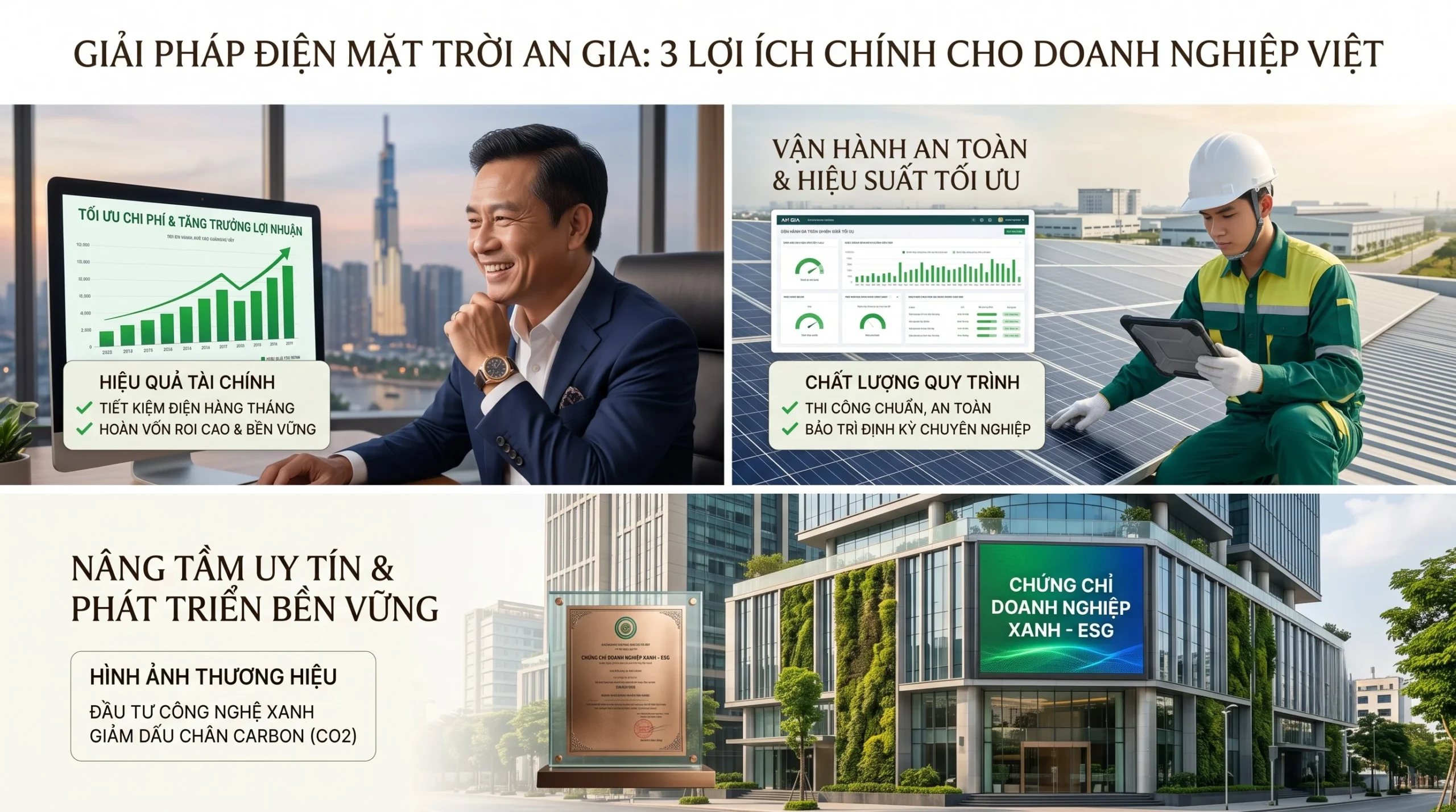 Điện mặt trời không mất vốn An Gia