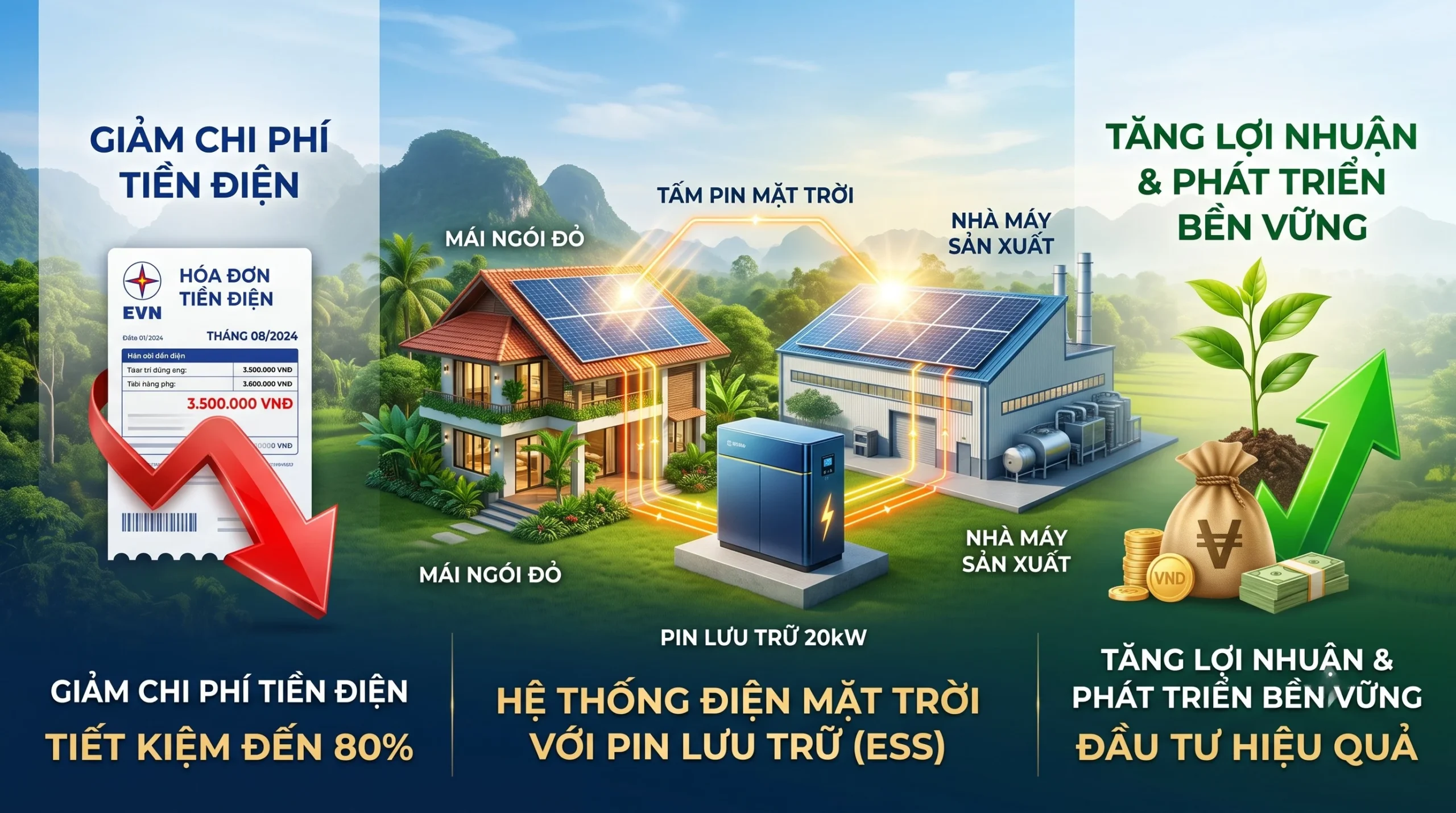 Pin lưu trữ điện mặt trời An gia