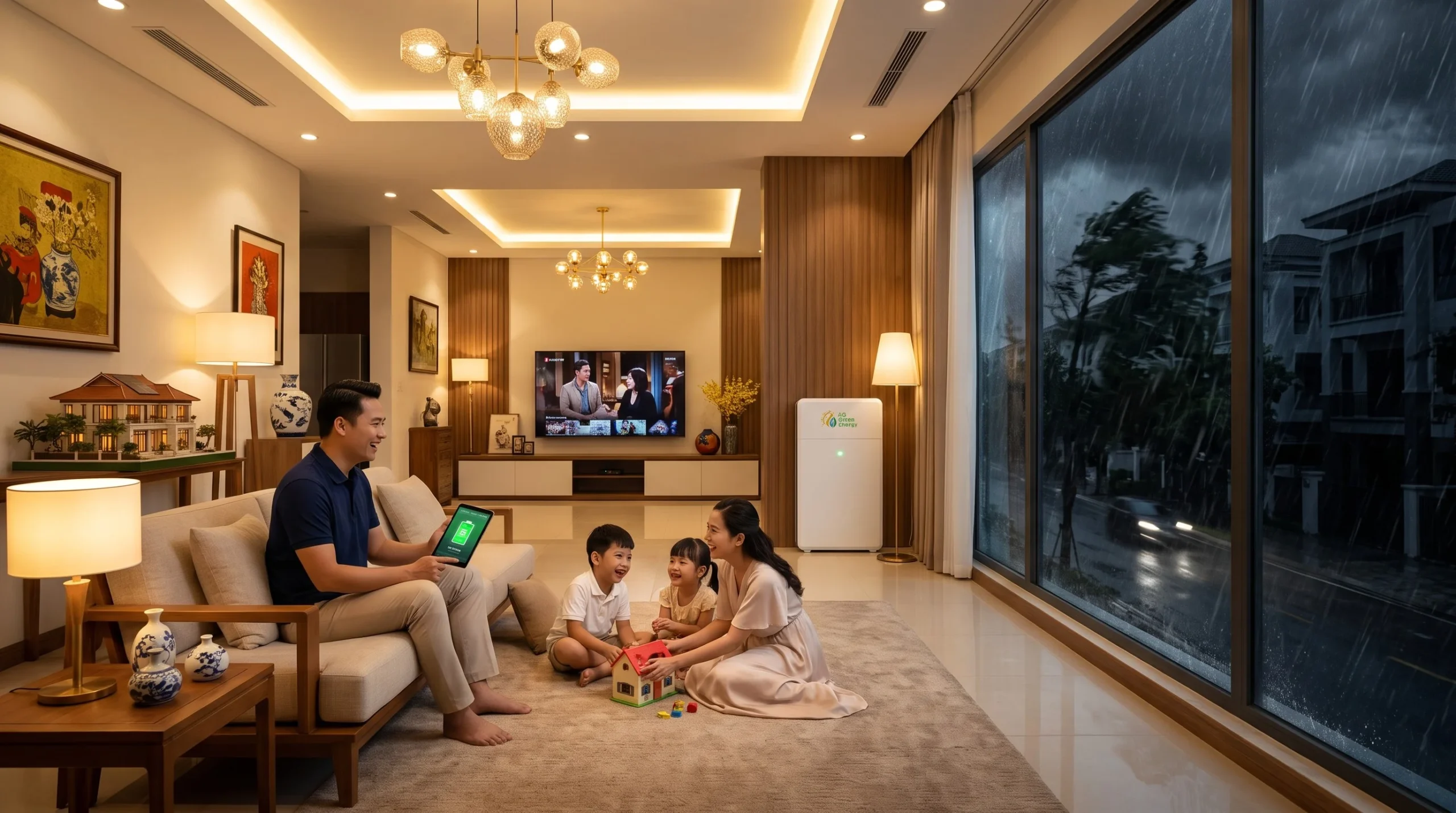 Pin lưu trữ điện mặt trời An gia