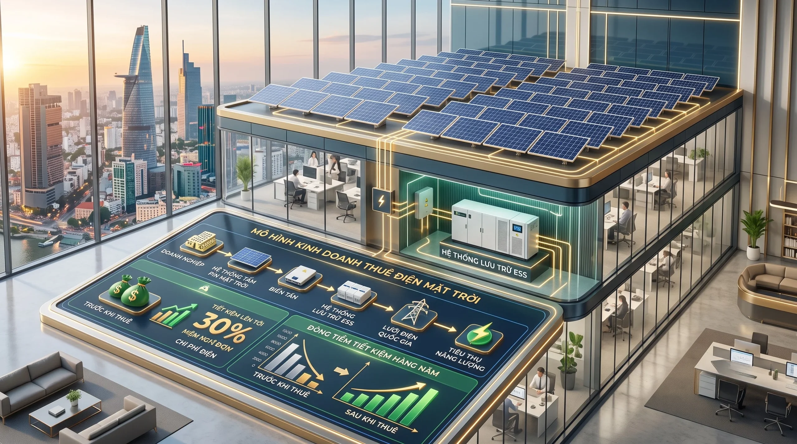 Thuê năng lượng mặt trời 0 đồng LifeGrid và An Gia