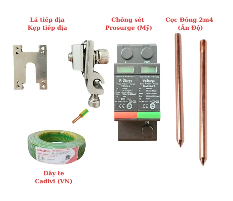 Tiếp địa hệ thống Solar là gì? Nguyên lý bảo vệ của tiếp địa